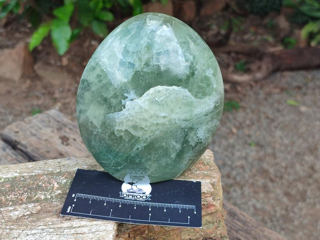 Polished Green Fluorite Standing Free Form x 2 From Madagascar