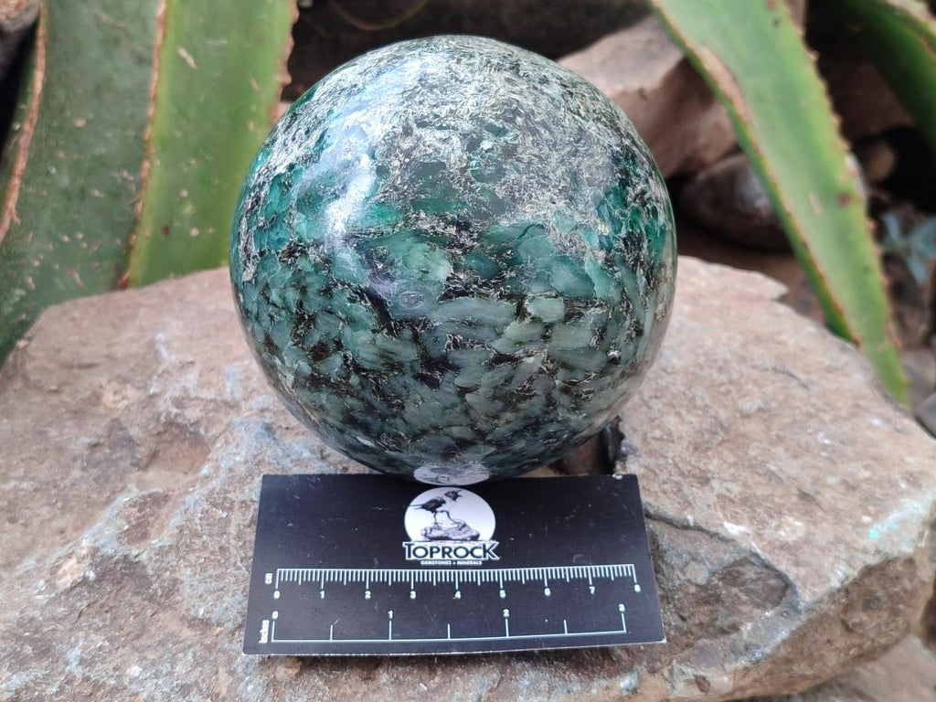 Polished Emerald Mica 'Mutokolite' Sphere x 1 From Mutoko, Zimbabwe