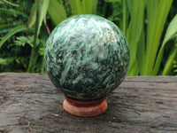 Polished Emerald Mica 'Mutokolite' Sphere x 1 From Mutoko, Zimbabwe