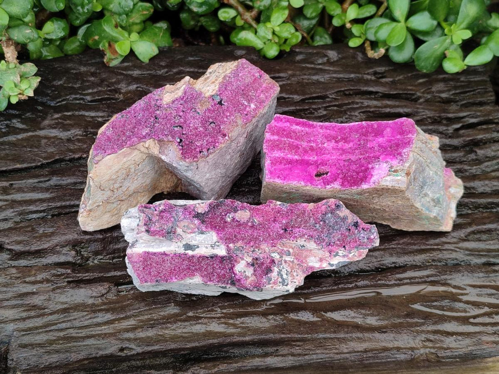 Natural Salrose Cobaltion Dolomite Specimens x 3 From Kakanda, Congo