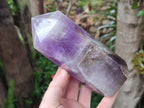 Polished Chevron Amethyst Crystals x 2 From Madagascar