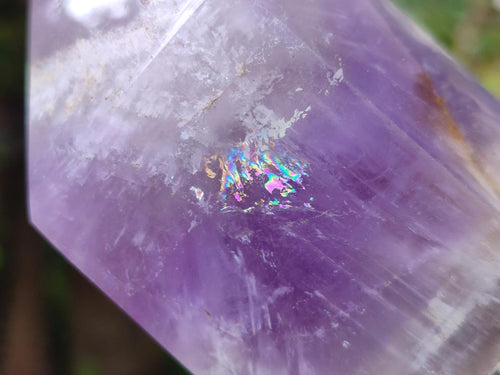 Polished Chevron Amethyst Crystals x 2 From Madagascar - Toprock Gemstones and Minerals 
