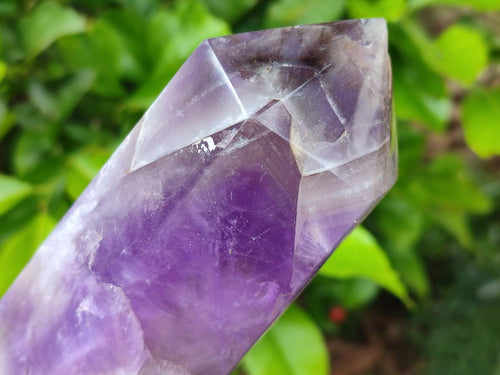 Polished Chevron Amethyst Crystals x 2 From Madagascar - Toprock Gemstones and Minerals 