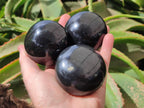 Polished Black Basalt Galets x 12 From Madagascar