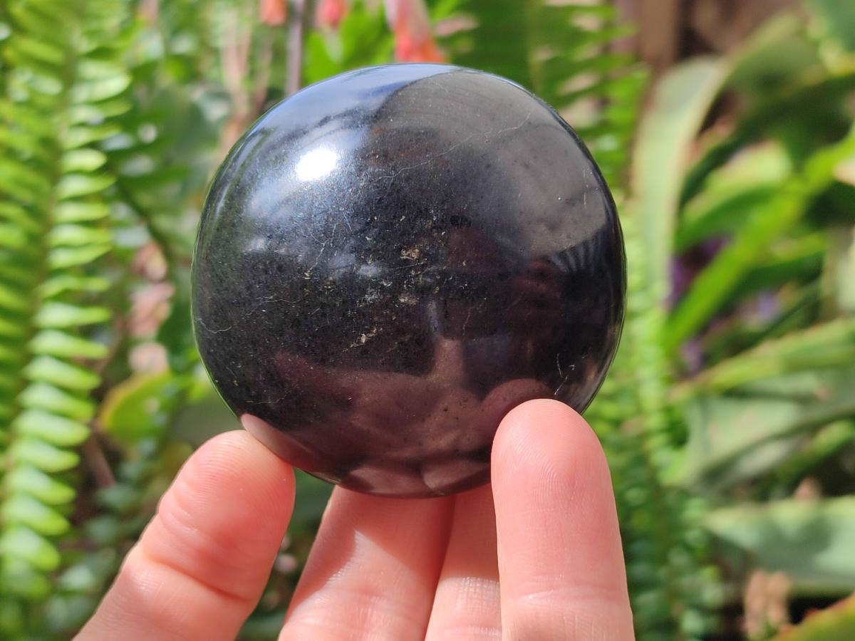 Polished Black Basalt Galets x 12 From Madagascar