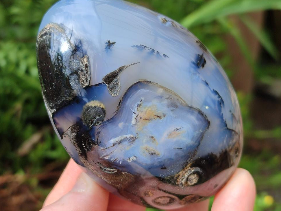 Polished Dendritic Agate Standing Free Forms x 6 From Moralambo, Madagascar