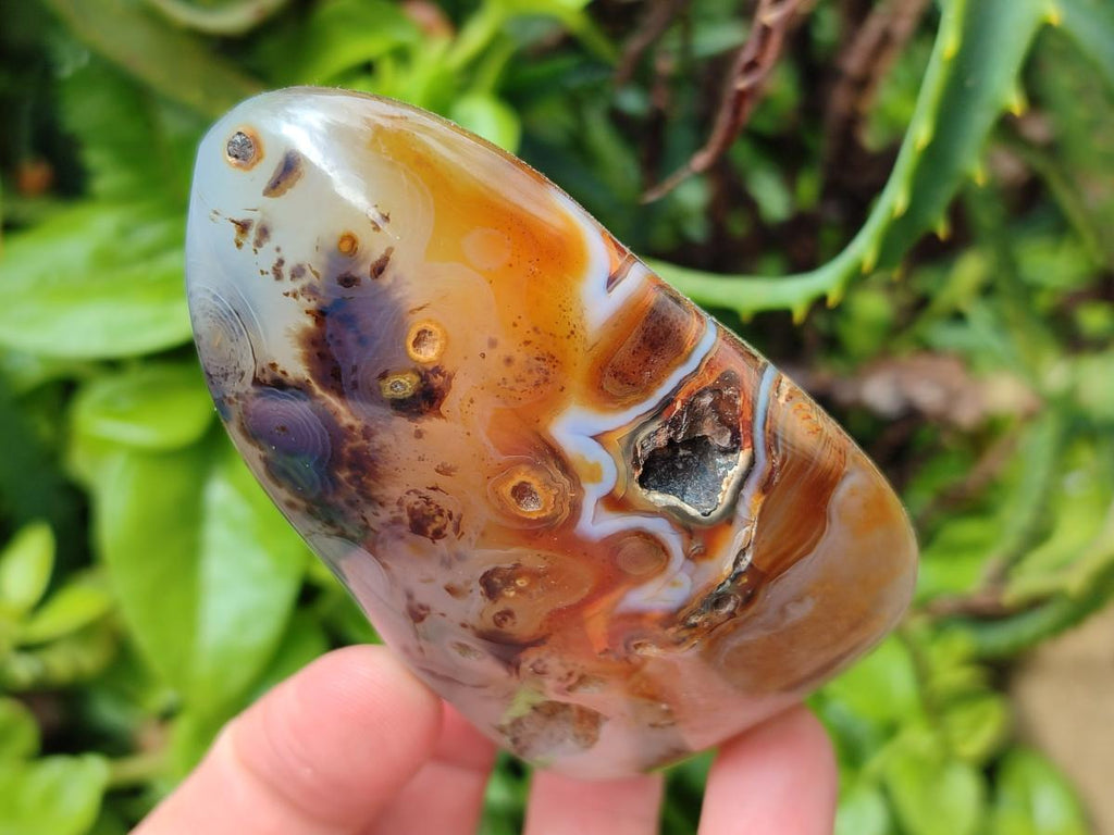 Polished Dendritic Agate Standing Free Forms x 6 From Moralambo, Madagascar