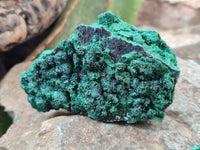 Natural Silky Malachite Specimens x 6 From Kasompe, Congo