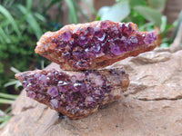 Natural Dark Purple Spirit Quartz Crystal Plates x 7 From Boekenhouthoek, South Africa