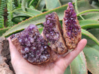 Natural Dark Purple Spirit Quartz Crystal Plates x 7 From Boekenhouthoek, South Africa