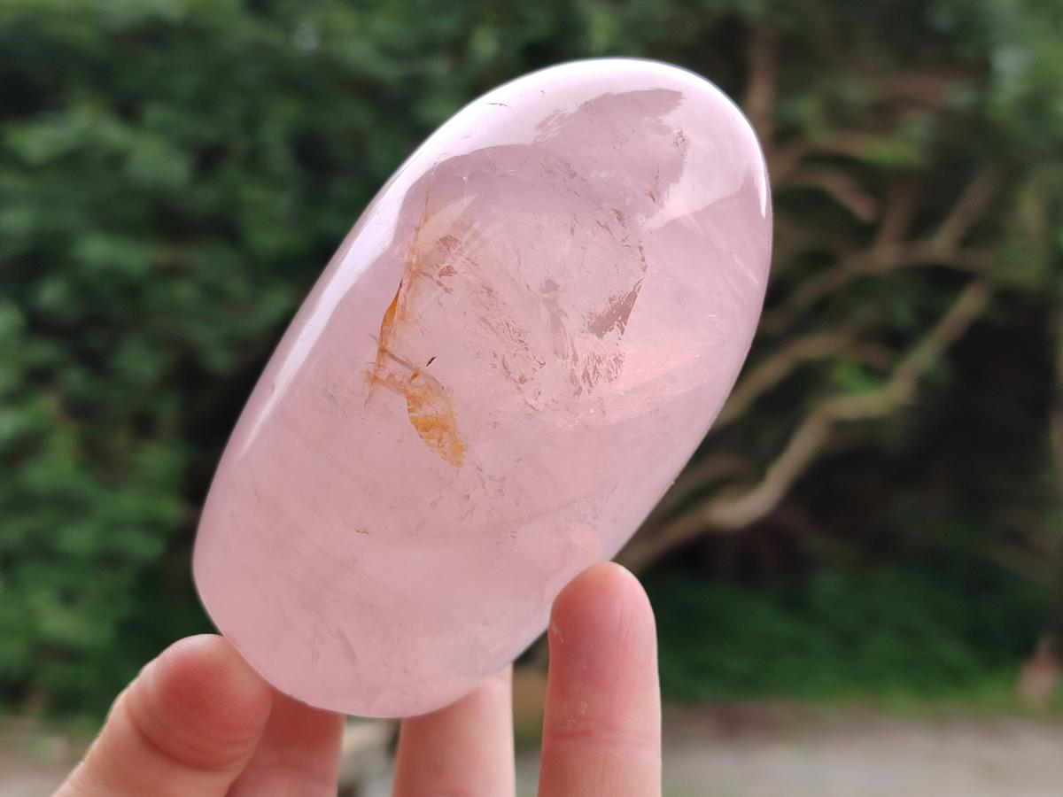 Polished Rose Quartz Standing Free Forms x 4 From Madagascar