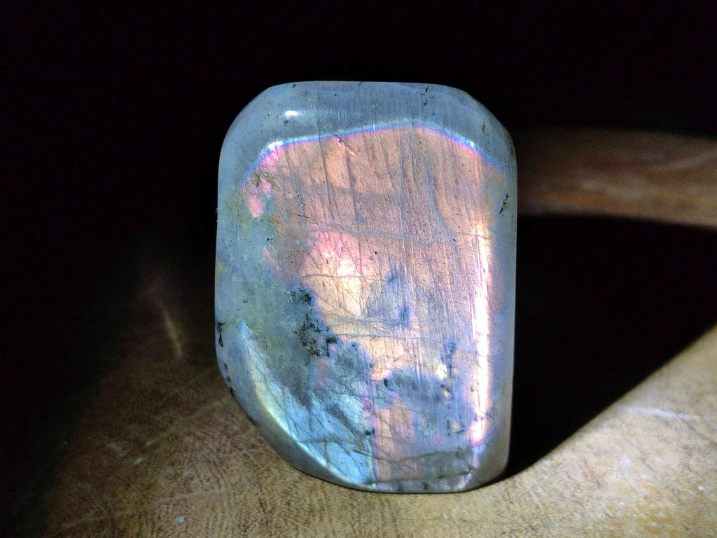 Polished Labradorite Standing Free Forms x 4 From Tulear, Madagascar