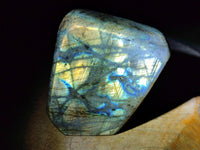 Polished Labradorite Standing Free Forms x 4 From Tulear, Madagascar