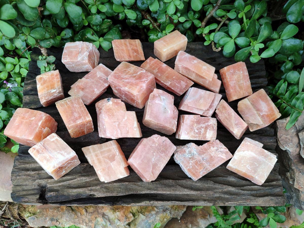 Natural Sunset Orange Calcite Specimens x 24 From Spitzkop, Namibia
