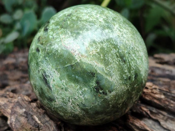 Polished Green Chrysoprase Spheres x 6 From Ambatondrazaka, Madagascar