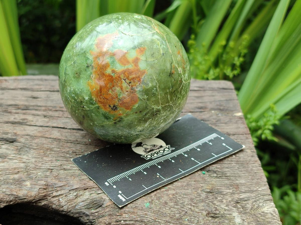 Polished Green Chrysoprase Spheres x 6 From Ambatondrazaka, Madagascar
