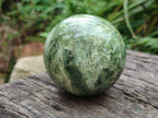 Polished Green Chrysoprase Spheres x 6 From Ambatondrazaka, Madagascar