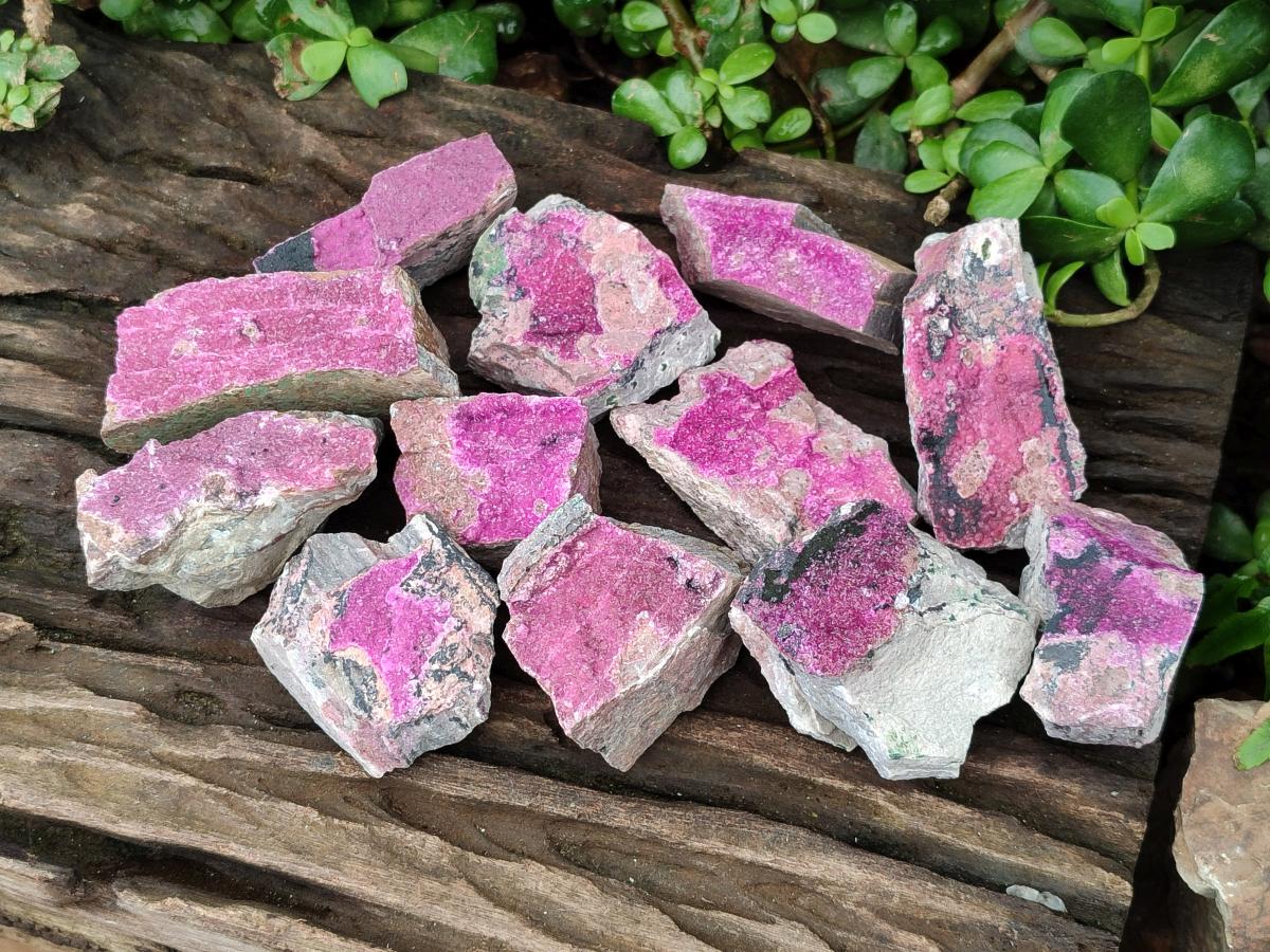 Natural Salrose Cobaltion Dolomite Specimens x 12 From Kakanda, Congo