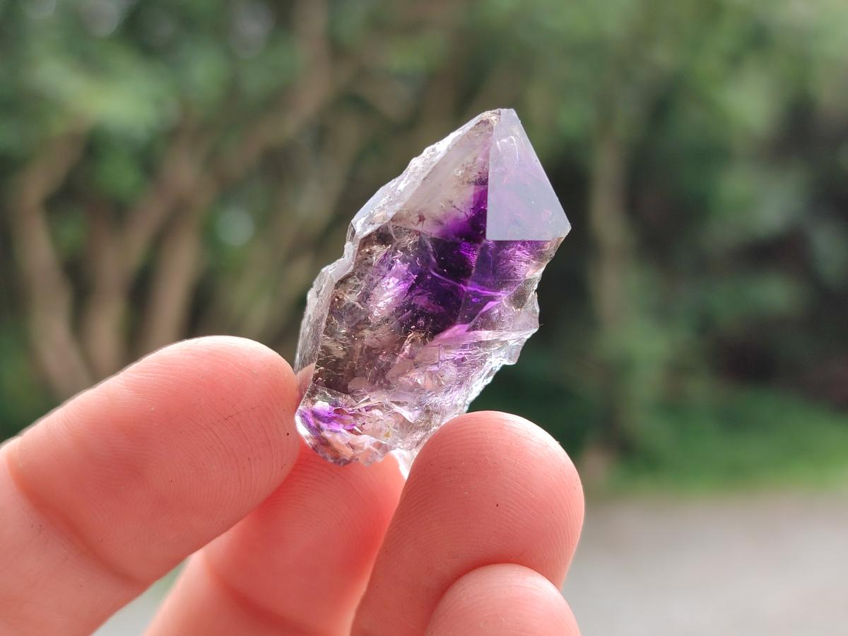 Natural Smokey Window Amethyst Crystals x 70 From Chiredzi, Zimbabwe