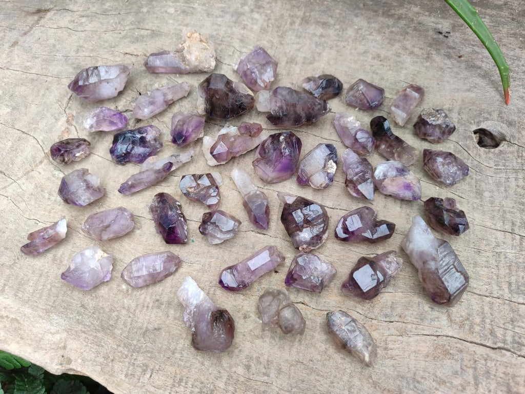 Natural Smokey Window Amethyst Crystals x 70 From Chiredzi, Zimbabwe
