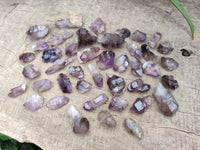 Natural Smokey Window Amethyst Crystals x 70 From Chiredzi, Zimbabwe