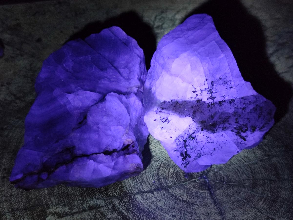 Natural Watermelon Fluorite Cobbed Specimens x 8 From Uis, Namibia