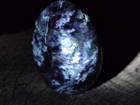 Polished Dendritic Opal Standing Free Forms x 3 From Moralambo, Madagascar