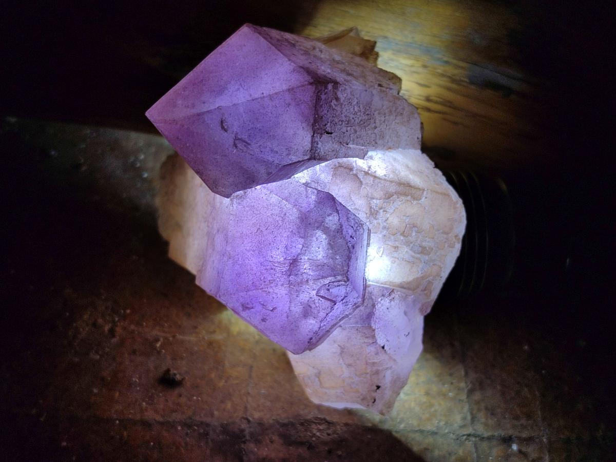 Natural Jacaranda Amethyst Crystal Clusters x 3 From Mumbwa, Zambia