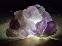 Natural Jacaranda Amethyst Crystal Clusters x 3 From Mumbwa, Zambia