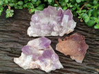 Natural Jacaranda Amethyst Crystal Clusters x 3 From Mumbwa, Zambia