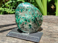 Polished Emerald Mica 'Mutokolite' Standing Free Forms x 3 From Mutoko, Zimbabwe