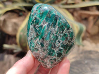 Polished Emerald Mica 'Mutokolite' Standing Free Forms x 3 From Mutoko, Zimbabwe