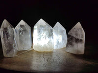 Polished Clear Quartz Crystals x 6 From Madagascar