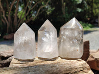 Polished Clear Quartz Crystals x 6 From Madagascar