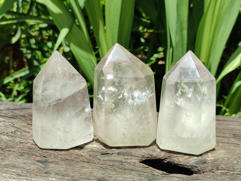 Polished Clear Quartz Crystals x 6 From Madagascar