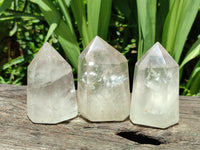 Polished Clear Quartz Crystals x 6 From Madagascar