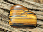 Polished Jumbo Golden Tigers Eye With Banded Iron Stone Free Forms x 6 From Prieska, South Africa