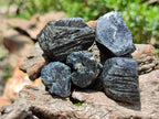 Natural Alluvial Schorl Black Tourmaline Crystals x 1.4 Kg Lot From Zimbabwe