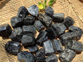 Natural Alluvial Schorl Black Tourmaline Crystals x 1.4 Kg Lot From Zimbabwe