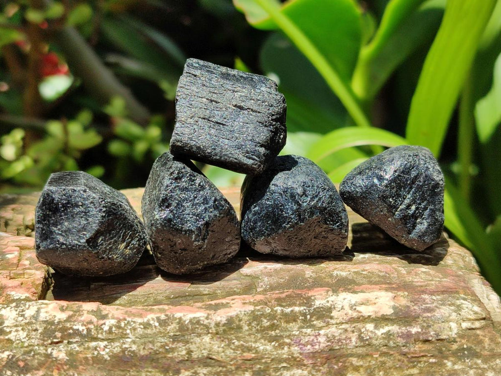 Natural Alluvial Schorl Black Tourmaline Crystals x 1.4 Kg Lot From Zimbabwe