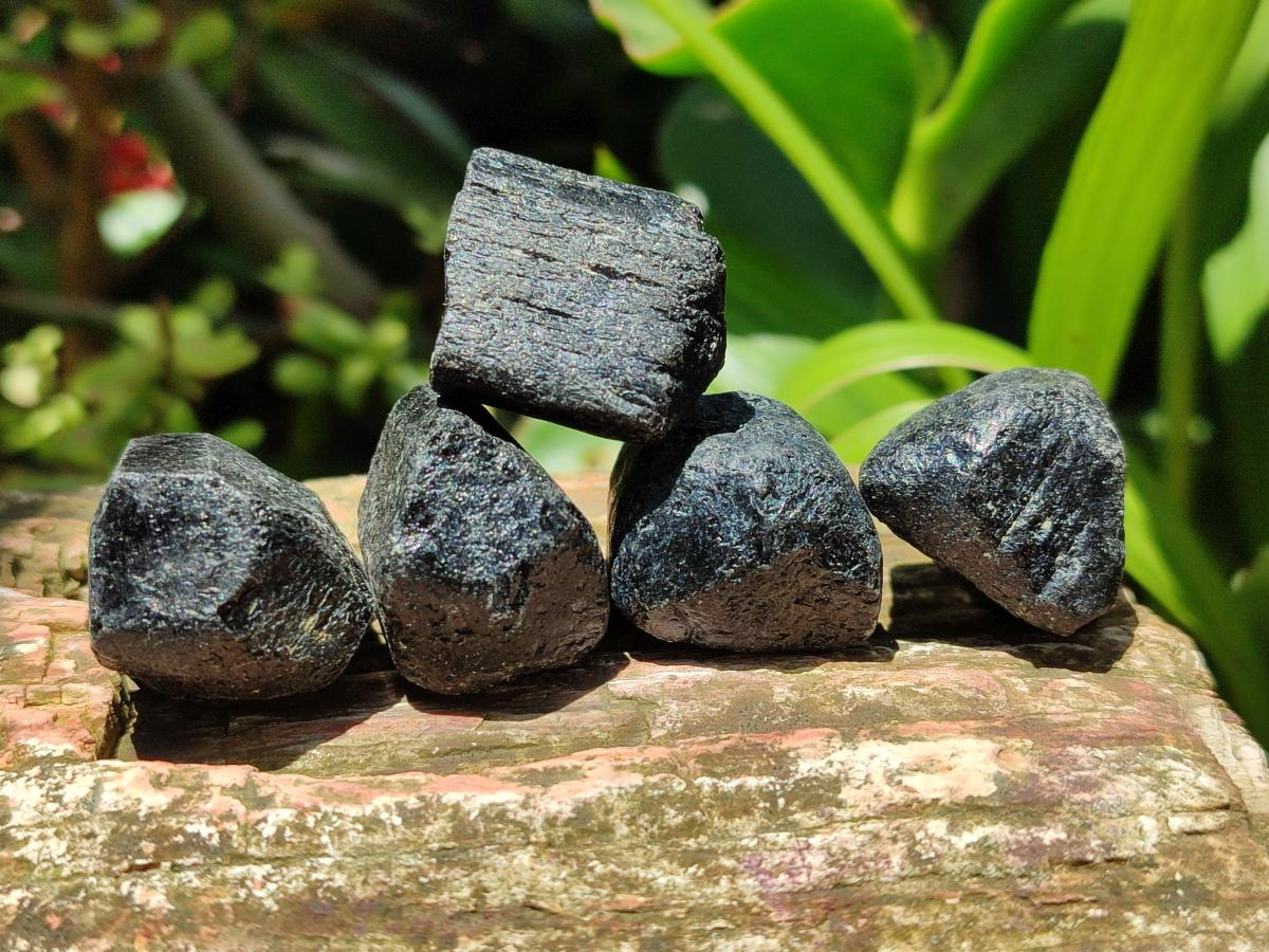 Natural Alluvial Schorl Black Tourmaline Crystals x 1.4 Kg Lot From Zimbabwe