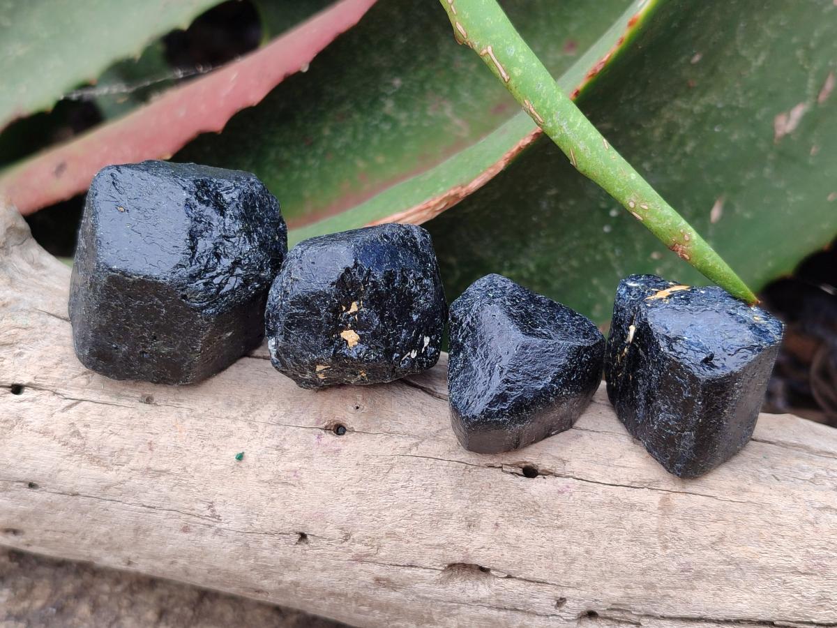 Natural Alluvial Schorl Black Tourmaline Crystals x 1.4 Kg Lot From Zimbabwe