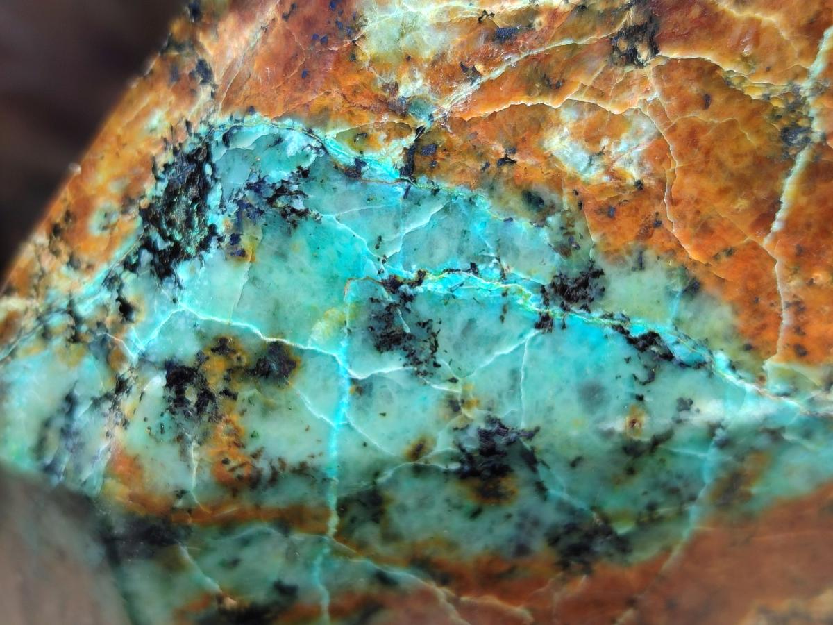 Polished African Turquoise Chrysocolla Display Crystal x 1 From South Africa