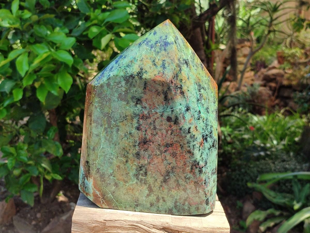 Polished African Turquoise Chrysocolla Display Crystal x 1 From South Africa