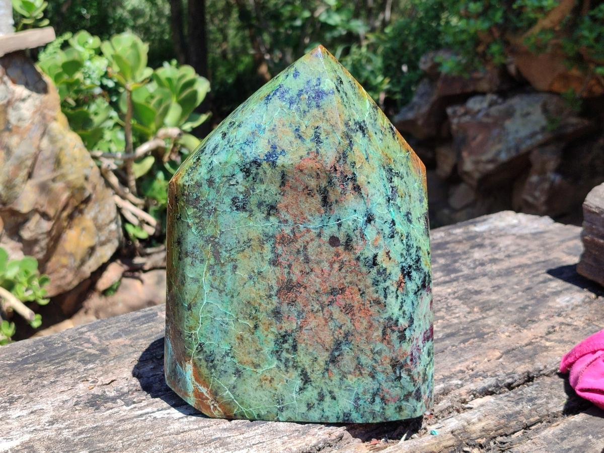 Polished African Turquoise Chrysocolla Display Crystal x 1 From South Africa