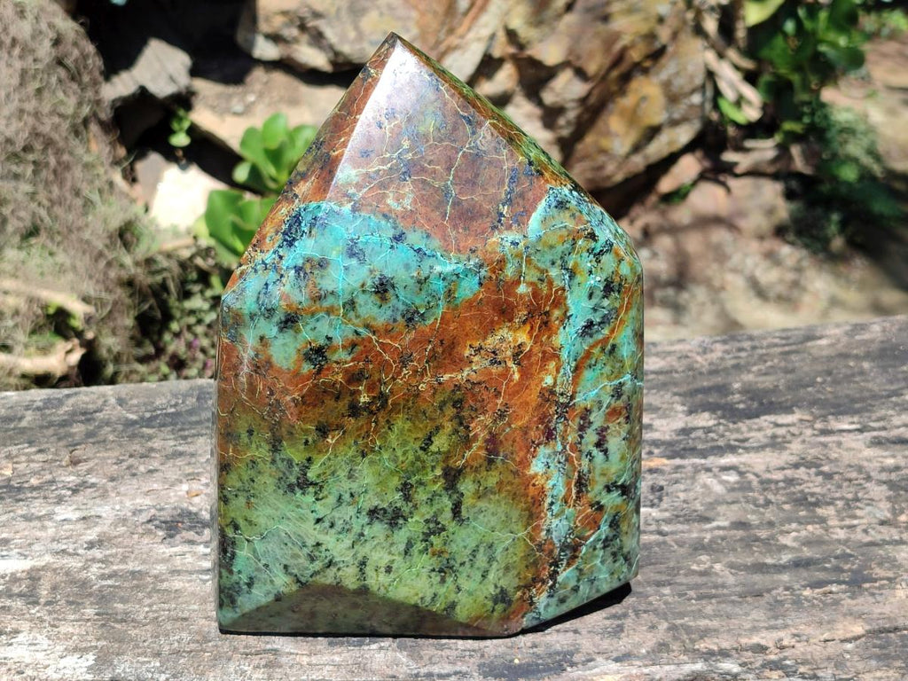 Polished African Turquoise Chrysocolla Display Crystal x 1 From South Africa