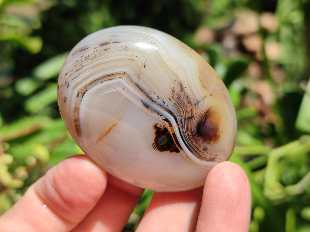 Polished Banded Agate Galets x 24 From Madagascar