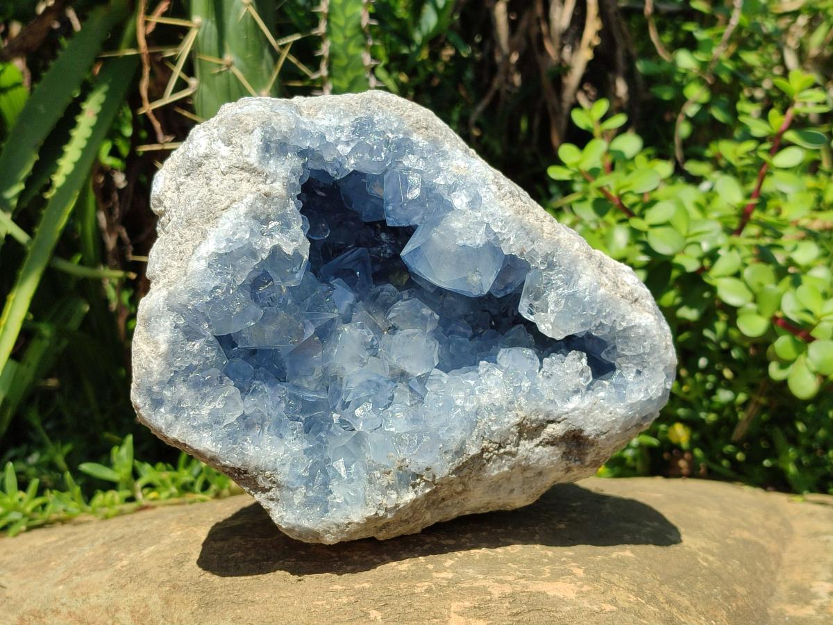 Natural Large Blue Celestite Geode Specimens x 1 From Sakoany, Madagascar