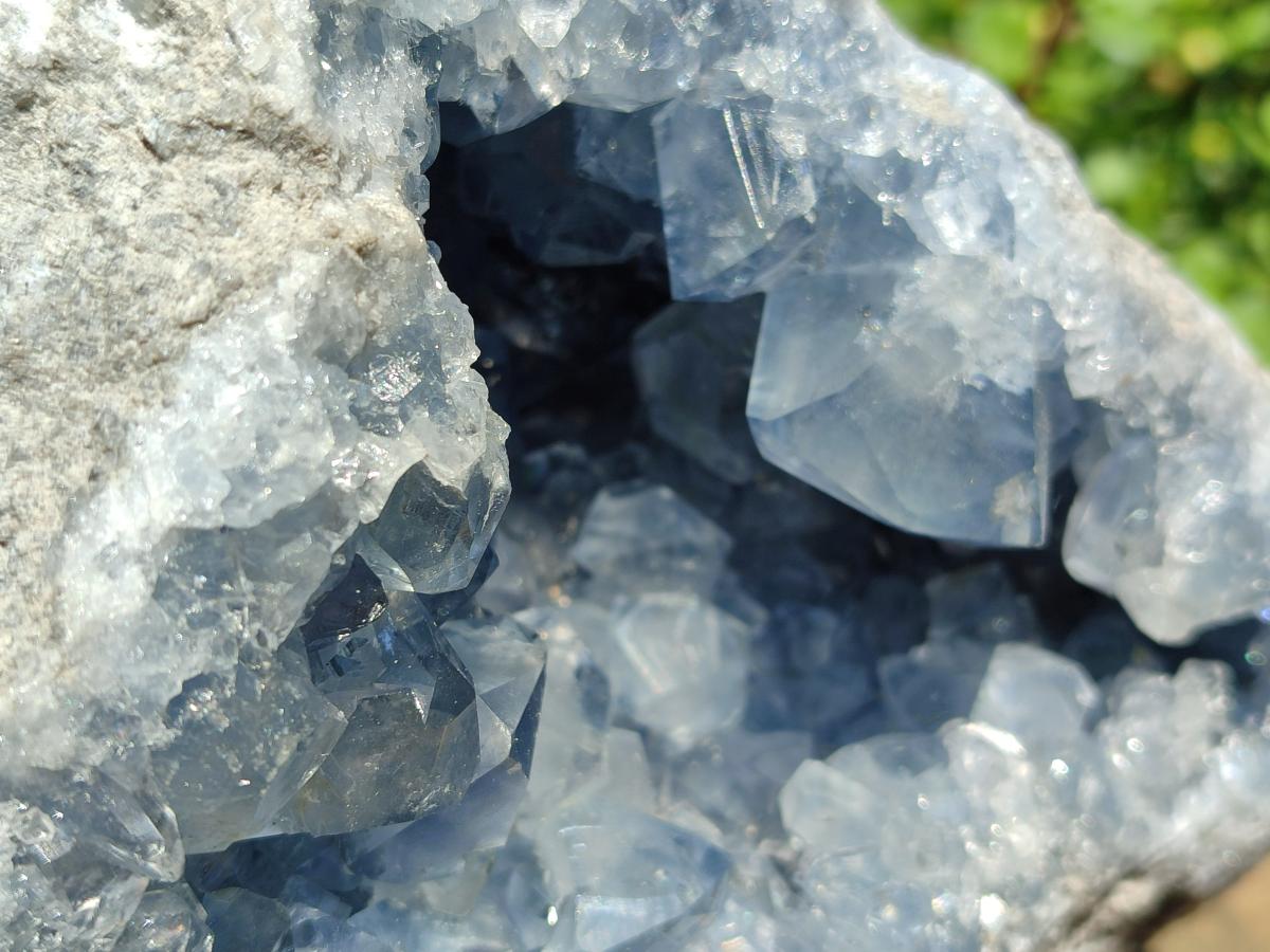 Natural Large Blue Celestite Geode Specimens x 1 From Sakoany, Madagascar