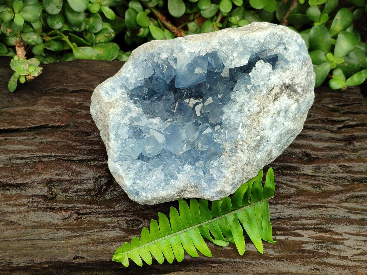 Natural Large Blue Celestite Geode Specimens x 1 From Sakoany, Madagascar